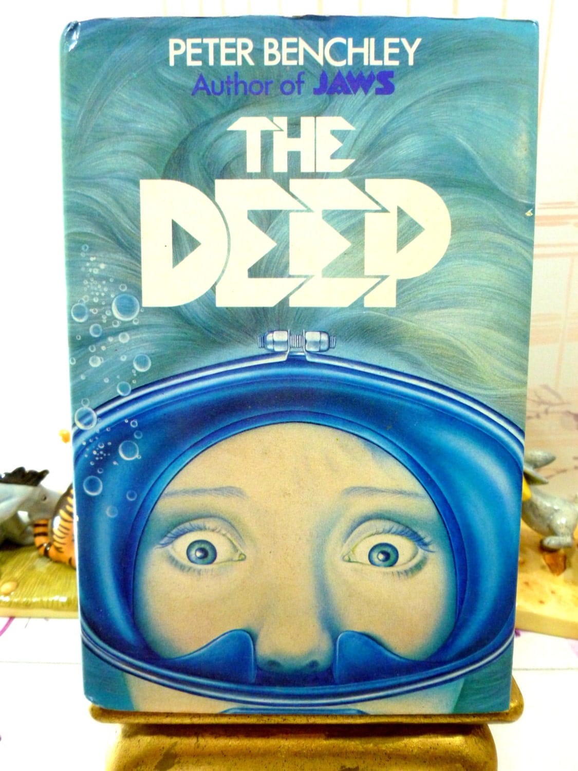 Vintage Hardback Book The Deep by Jaws Author Peter Benchley 1970s 1st Ed First Printing Hardback