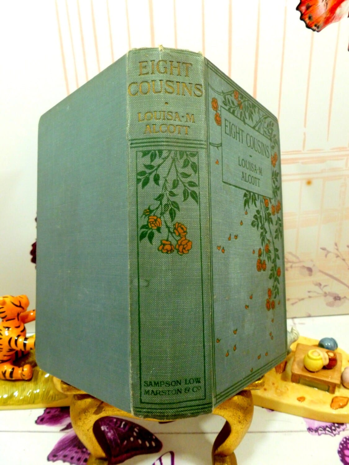 Vintage Book Eight Cousins or the Aunt Hill by Louisa M Alcott author of Little Women, Good Wives early 1900s edition