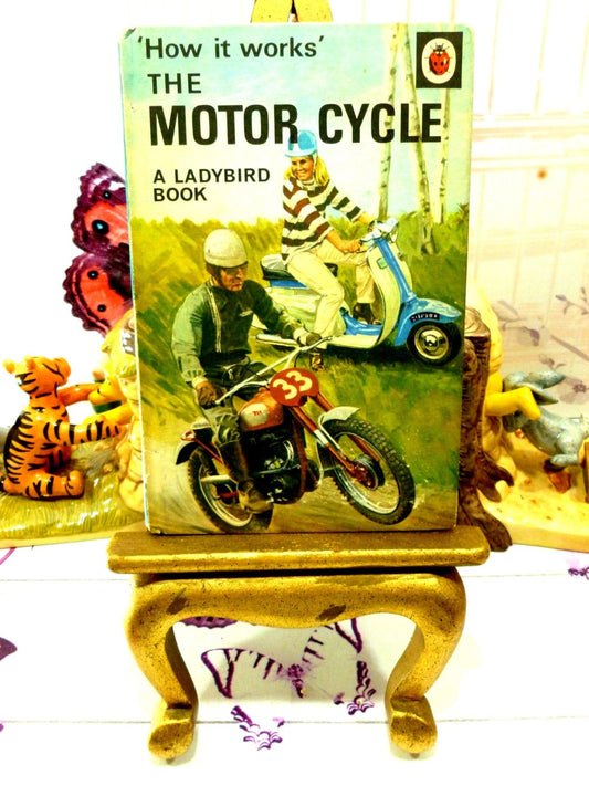 Vintage LadyBird Book The Motorcycle How it Works Series 654 How it works 1st Ed Matt Cover 1960s Bikes and Scooters