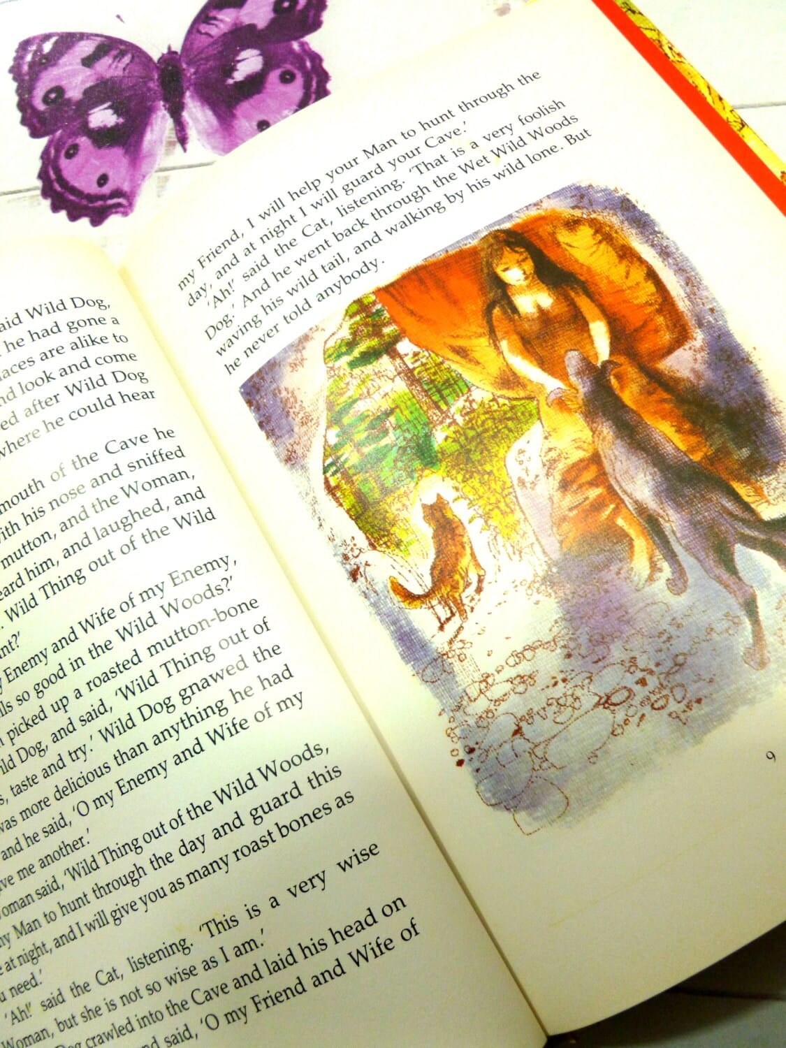 The Cat that Walked by Himself Rudyard Kipling Beautifully Illustrated Vintage Childrens Book 1st Edition Thus 1980s