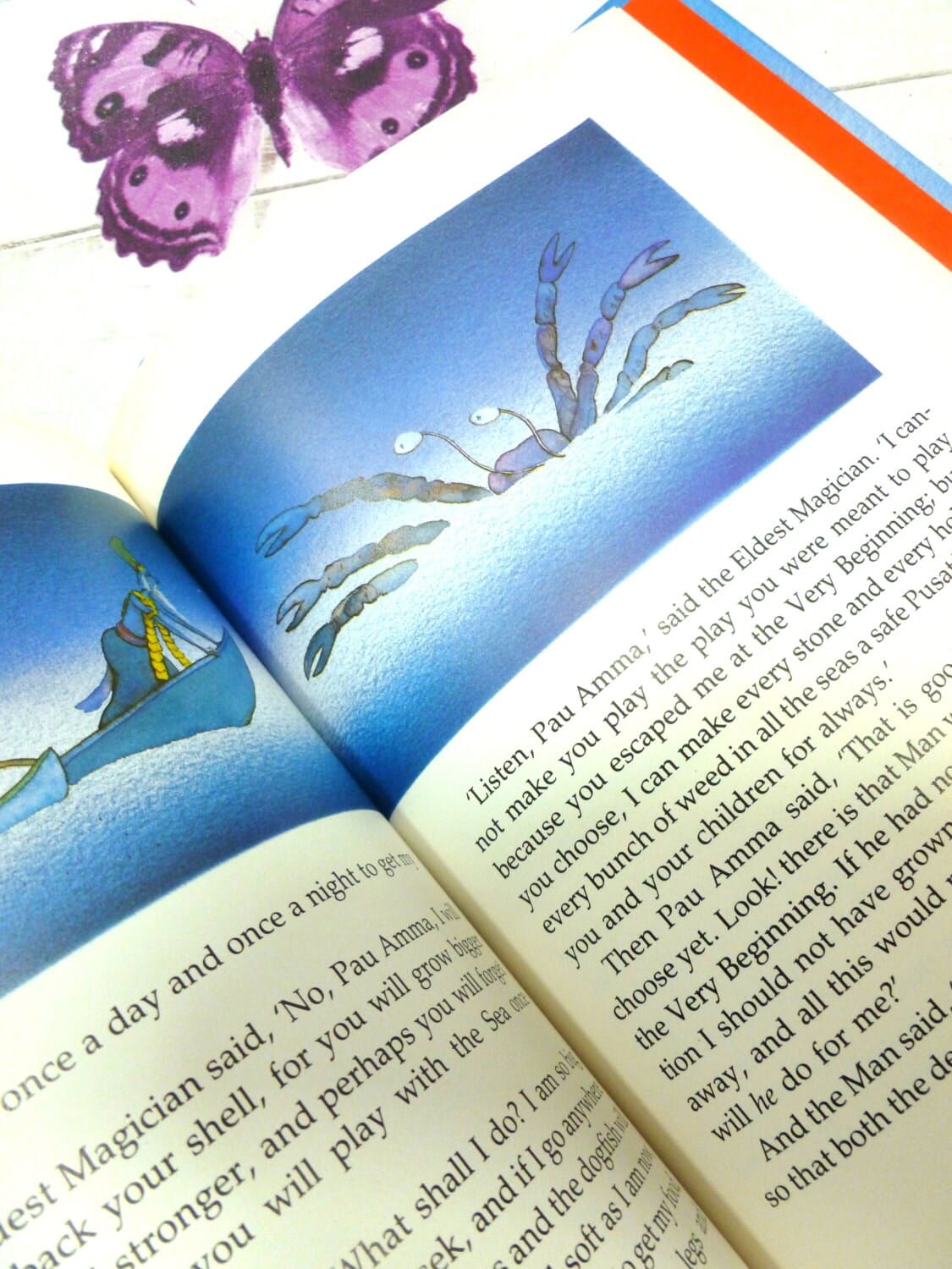 The Crab that Played with the Sea Rudyard Kipling Beautifully Illustrated Vintage Childrens Book 1st Edition Thus 1980s