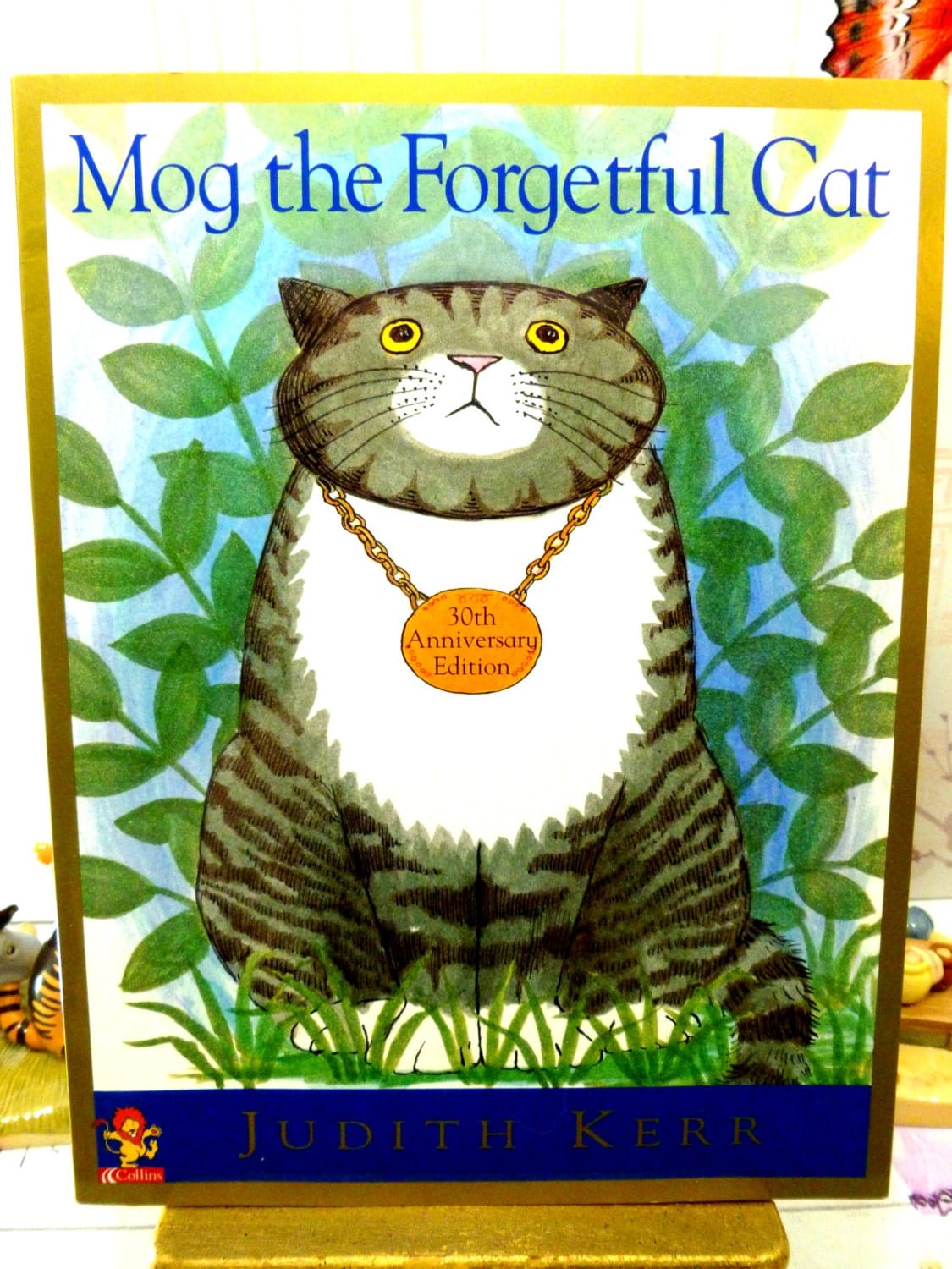 Mog the Forgetful Cat Vintage Childrens Book with Audio Cassette Tape Anniversary Edition