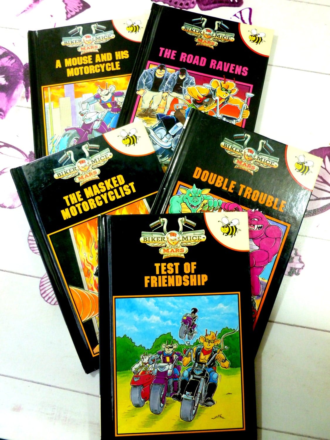 Biker Mice From Mars The Masked Motorcyclist Cartoon Super Heroes 1990s Buzz Book like Ladybird