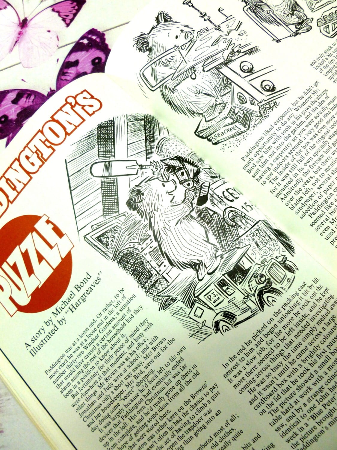 Blue Peter Tenth Book with Rare Paddington Story and Barbie or Sindy Garden Swing to make 1973 Annual