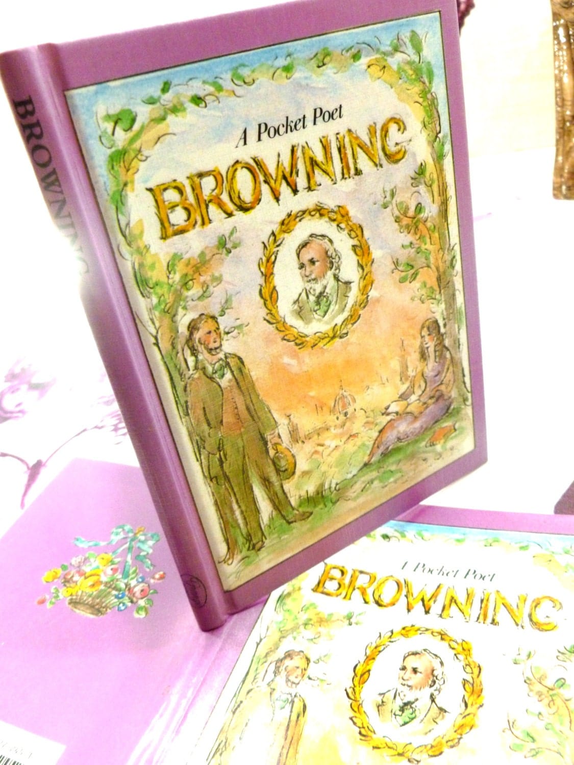 A Pocket Poet Browning Lovely Illustrated Vintage Hardback Poetry Book Robert Browning Romantic Gift Childe Roland