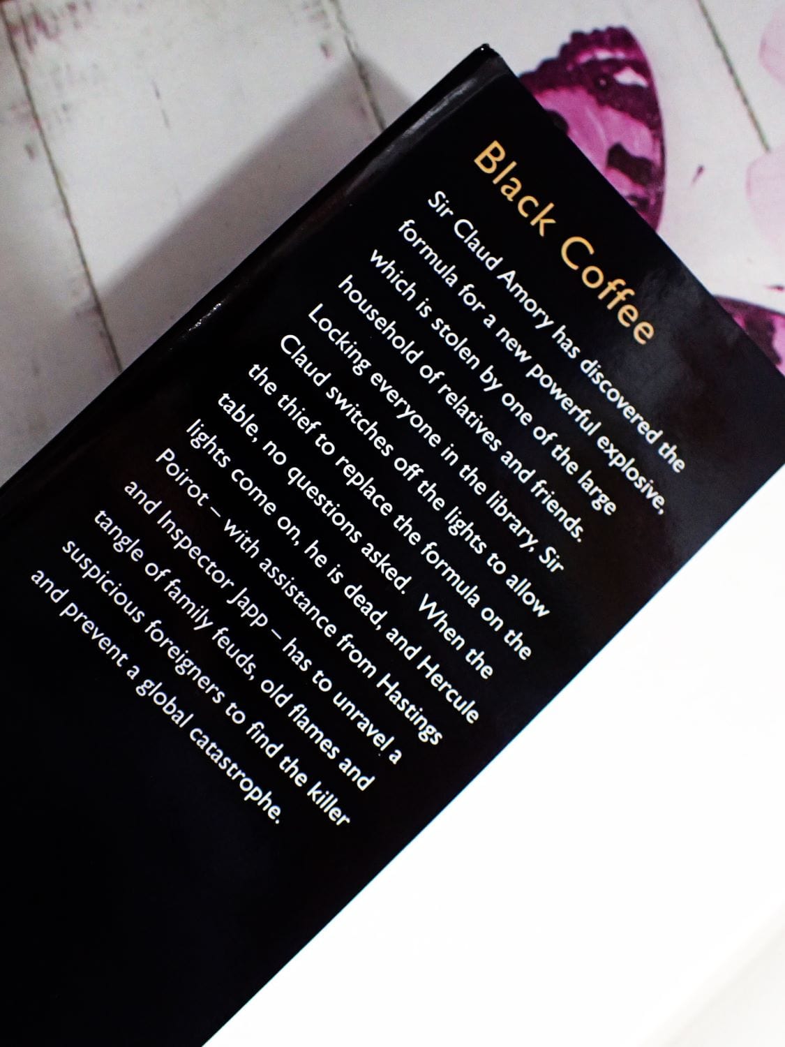 Text on Dust Jacket Agath Christie Black Coffee First Edition Book.