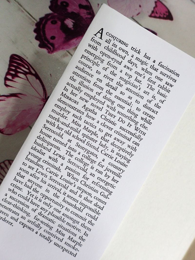 Text Blurb from They Do it With Mirrors Agatha Christie Crime Novel