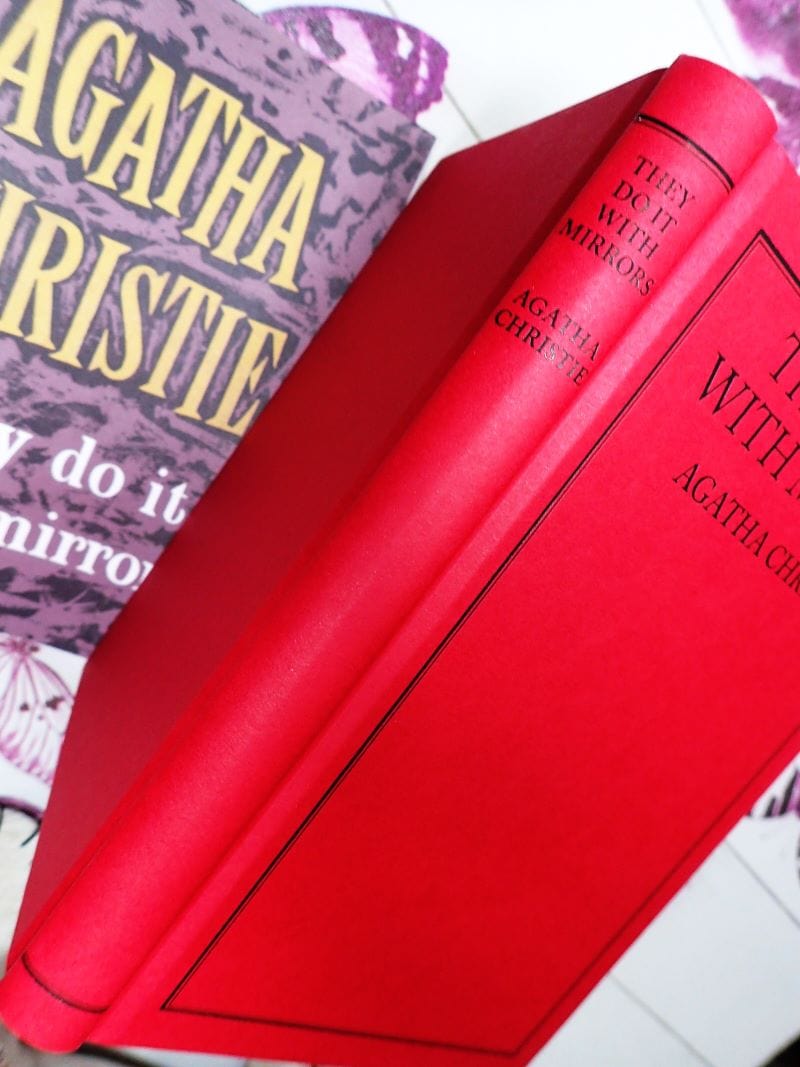 Red and Black Binding of They Do it With Mirrors Agatha Christie Vintage Book