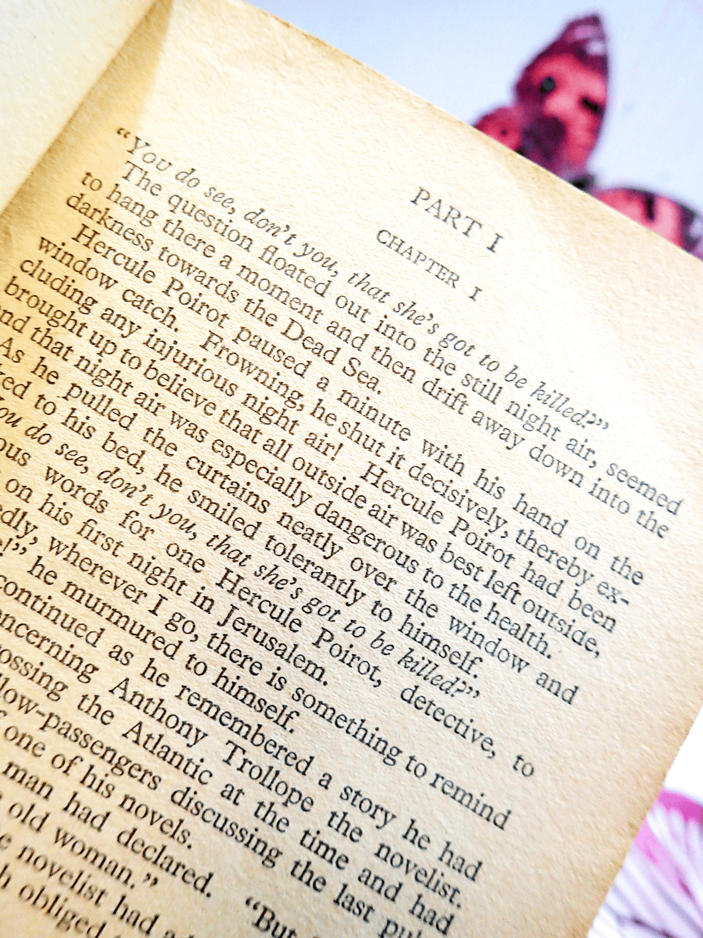 First Page of Appointment with Death Agatha Christie Great Pan Paperback Vintage Crime Book 1950's showing text: Part I Chapter I 'You do see don't you...'