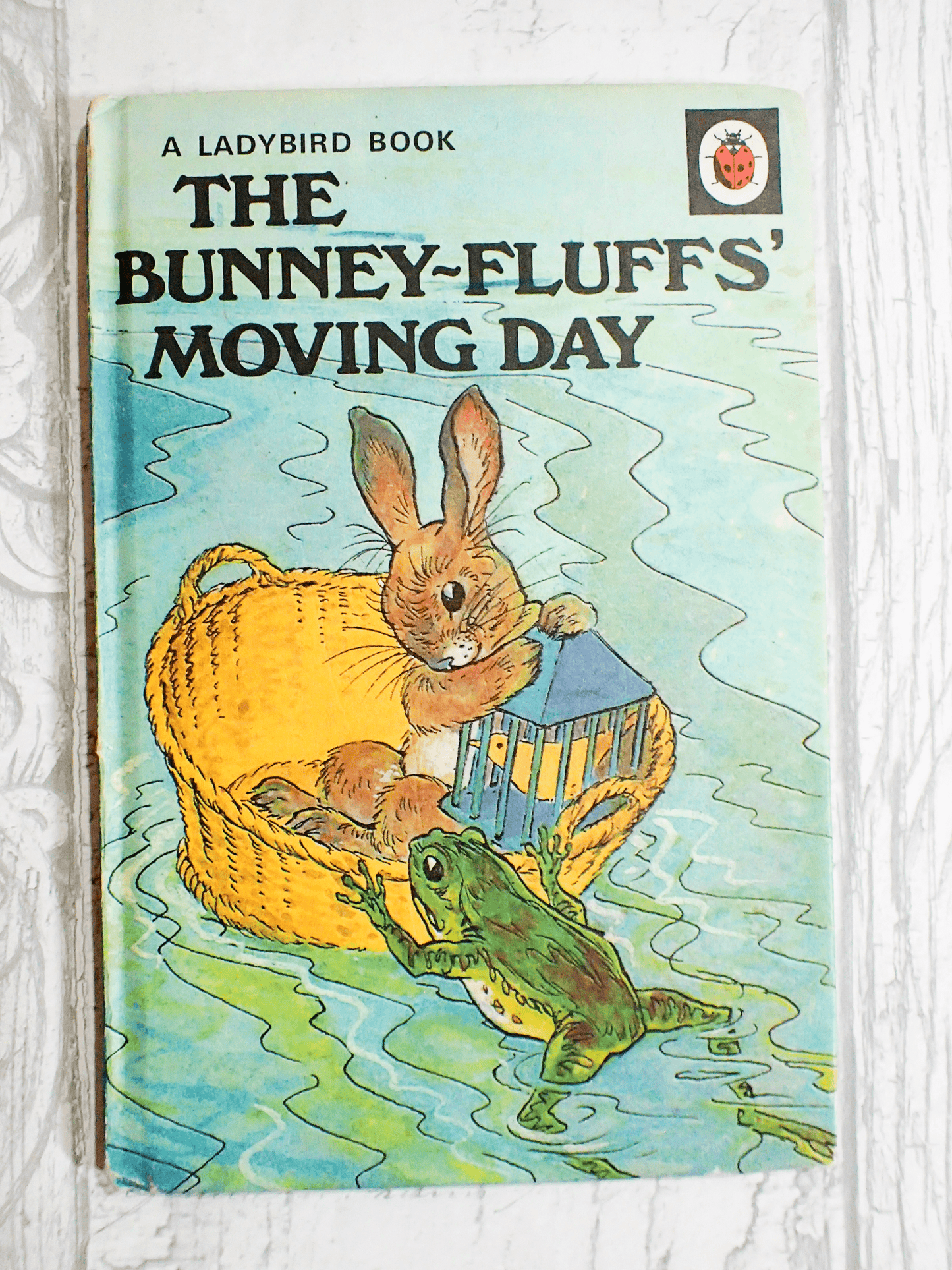A Ladybird Book The Bunney Fluffs Moving day against a pale grey background.
