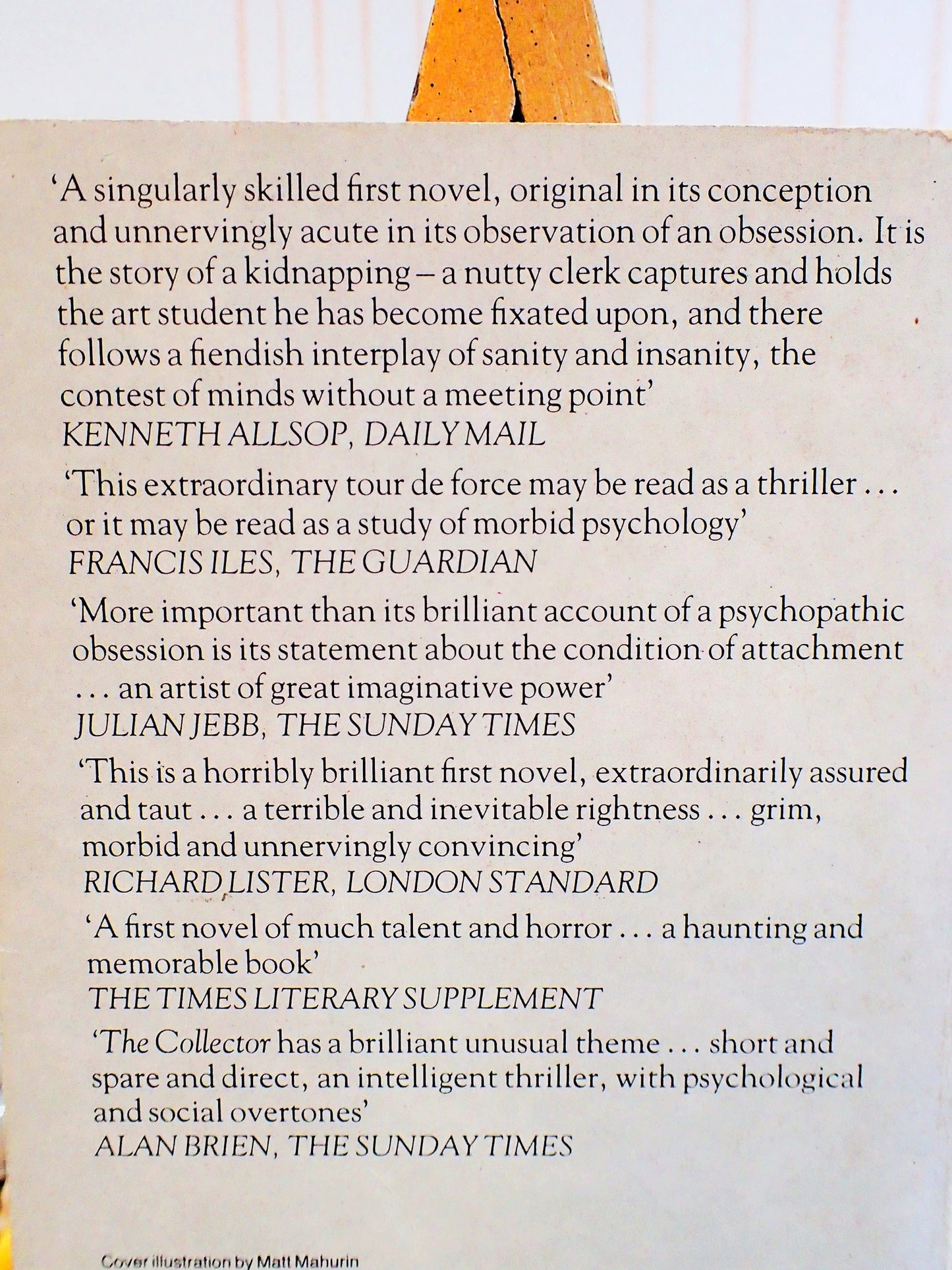 Back Cover John Fowles The Collector