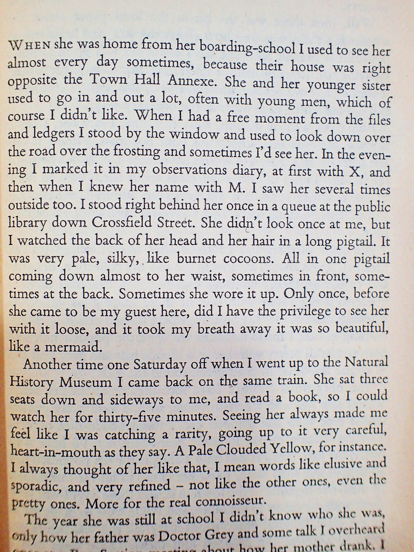 When she was home from her boarding school I used to see her everyday...first page The collector