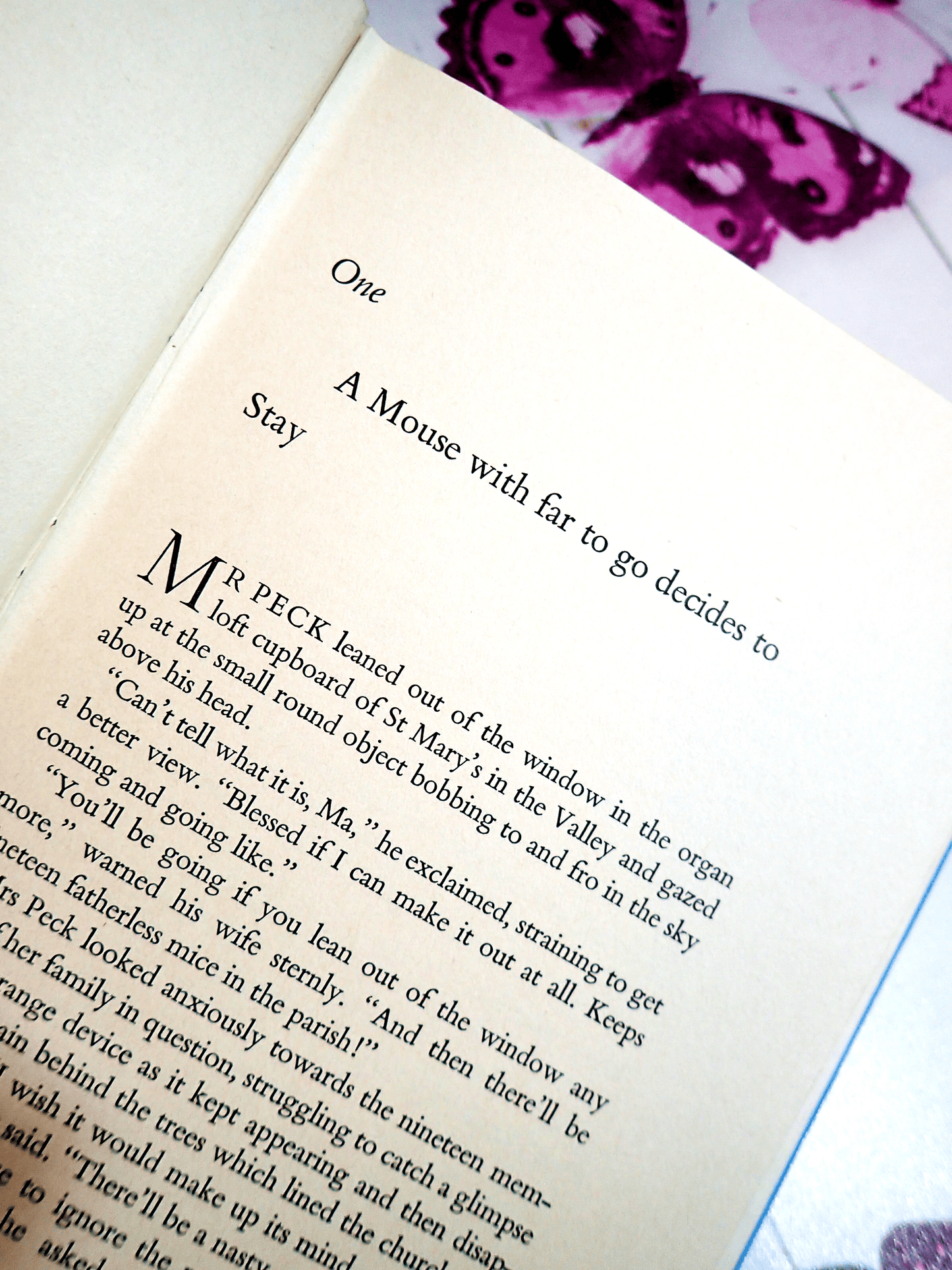 First page of Here Comes Thursday Michael Bond Vintage Children's Book First Edition 1970's with black text.