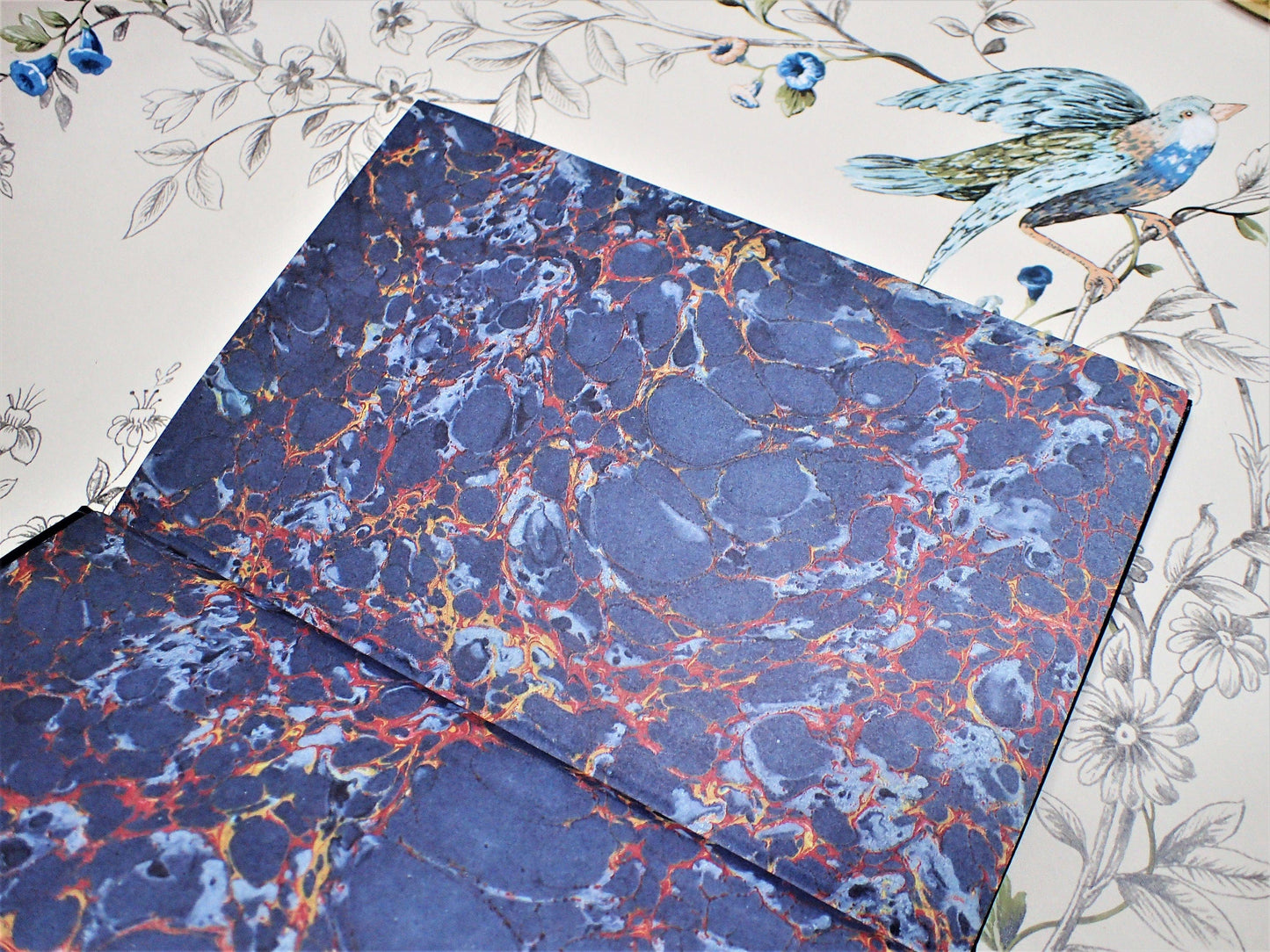 Charlotte Bronte Book Marbled endpapers and Gilt Edged Pages