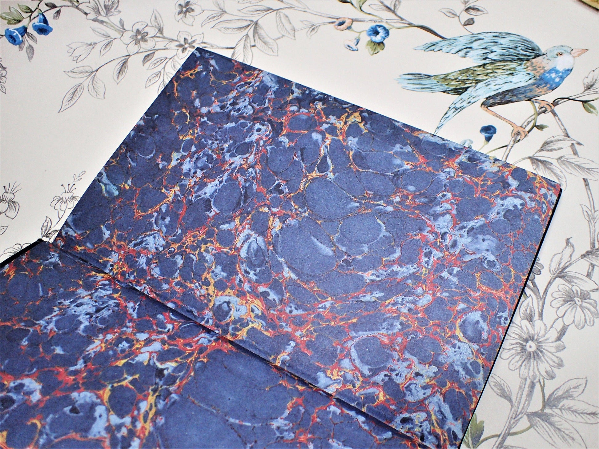Charlotte Bronte Book Marbled endpapers and Gilt Edged Pages