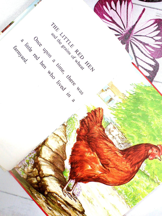 Once upon a time there was a little red hen who lived in a farmyard.