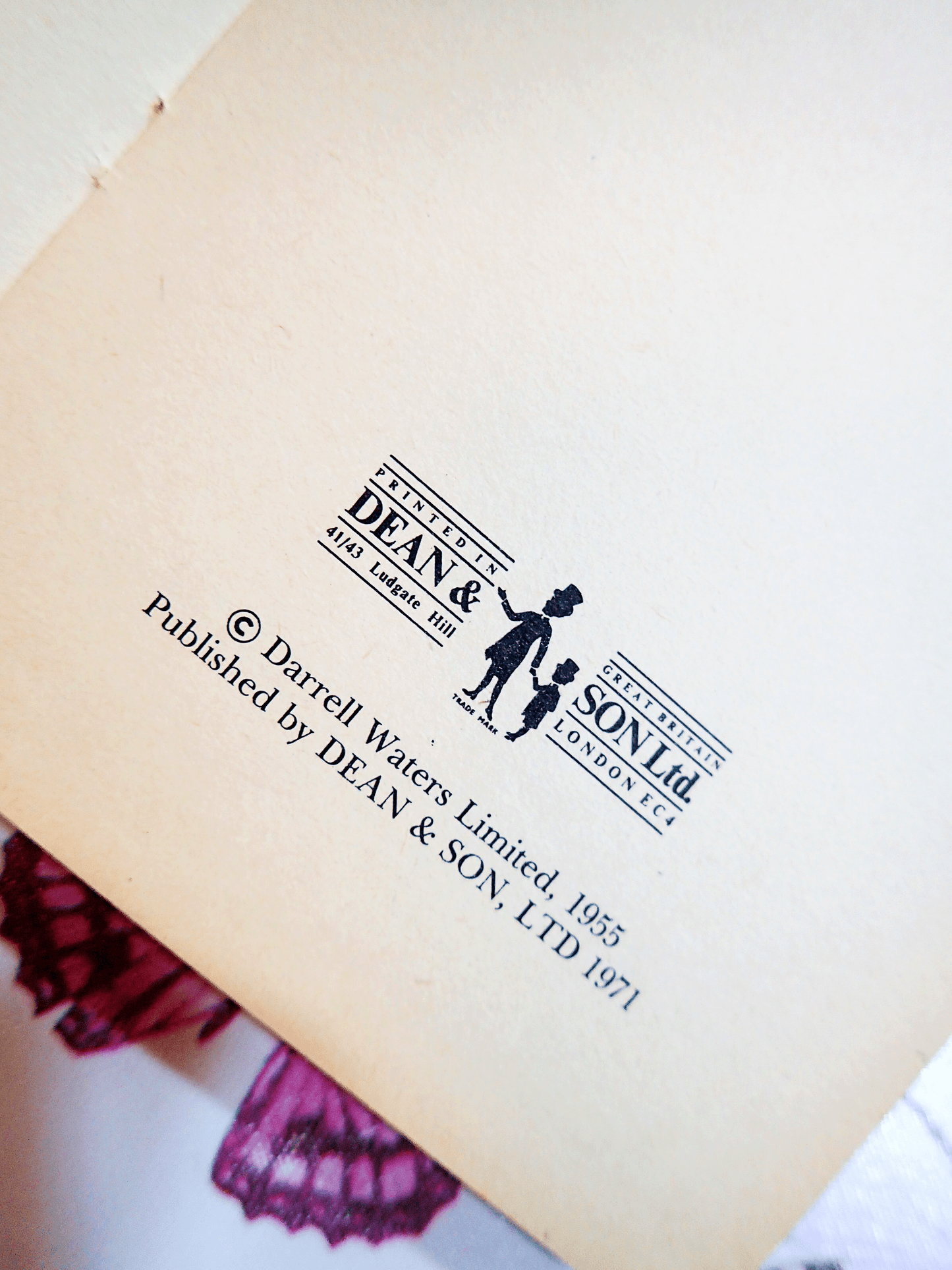 Page of Mr Pinkwhistles Party by Enid Blyton Vintage Children's book 1970's Hardback Bedtime Stories showing date of publication 1971