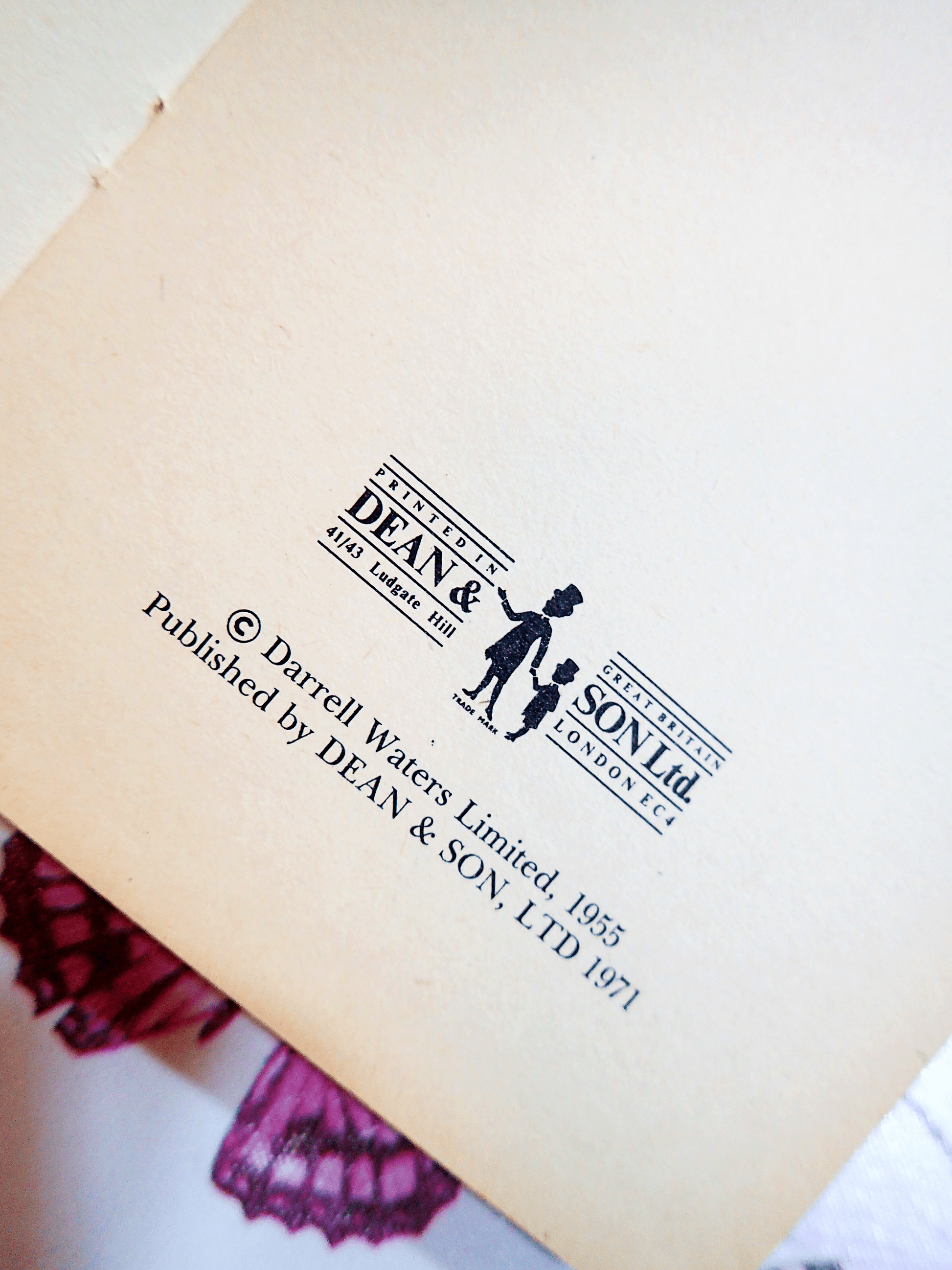 Page of Mr Pinkwhistles Party by Enid Blyton Vintage Children's book 1970's Hardback Bedtime Stories showing date of publication 1971