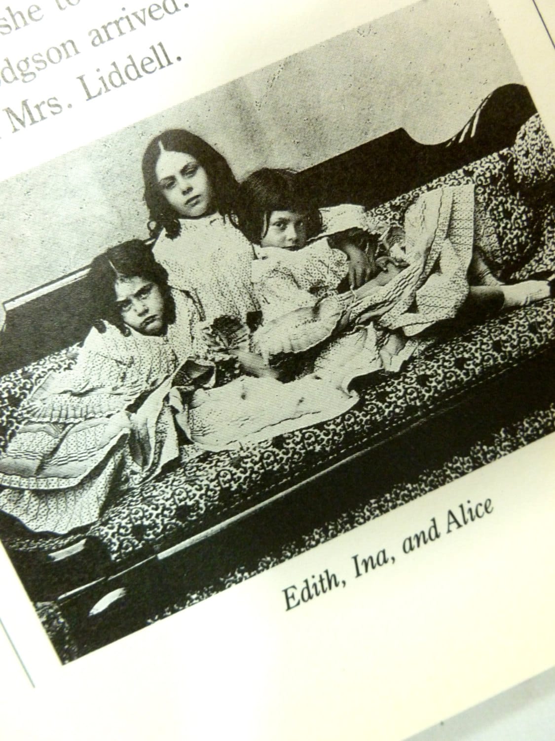 The Other Alice in Wonderland The True Story of Alice Liddell First Edition Vintage book with photographs of Alice Liddell and her sisters.