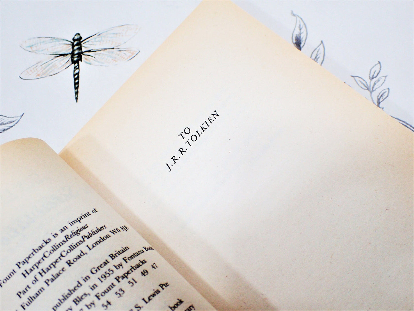 Dedication to J. R. R. Tolkien The Screwtape Letters C S Lewis Vintage Paperback Book 1970s