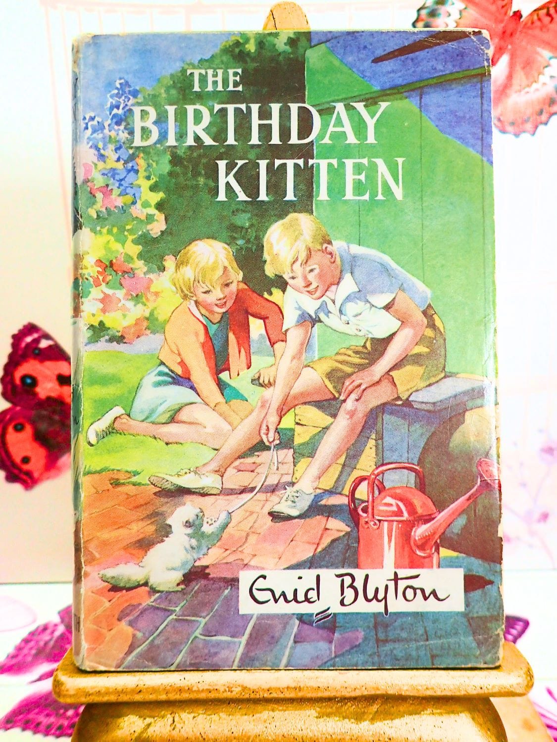 Vintage Enid Blyton Book The Birthday Kitten Old Children's Book