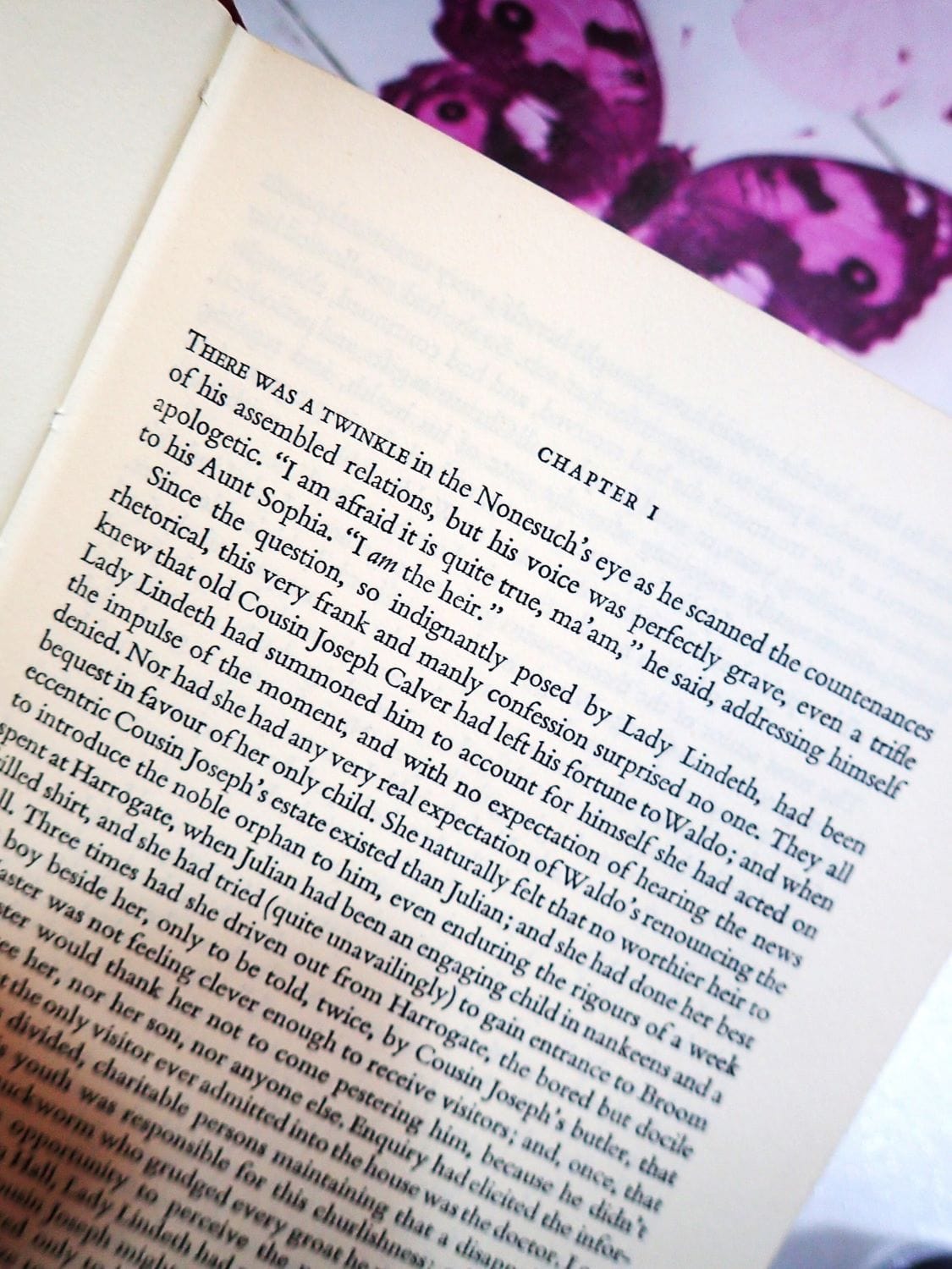 First page of Vintage Romance Book The Nonesuch by Georgette Heyer Historical Regency Novel.