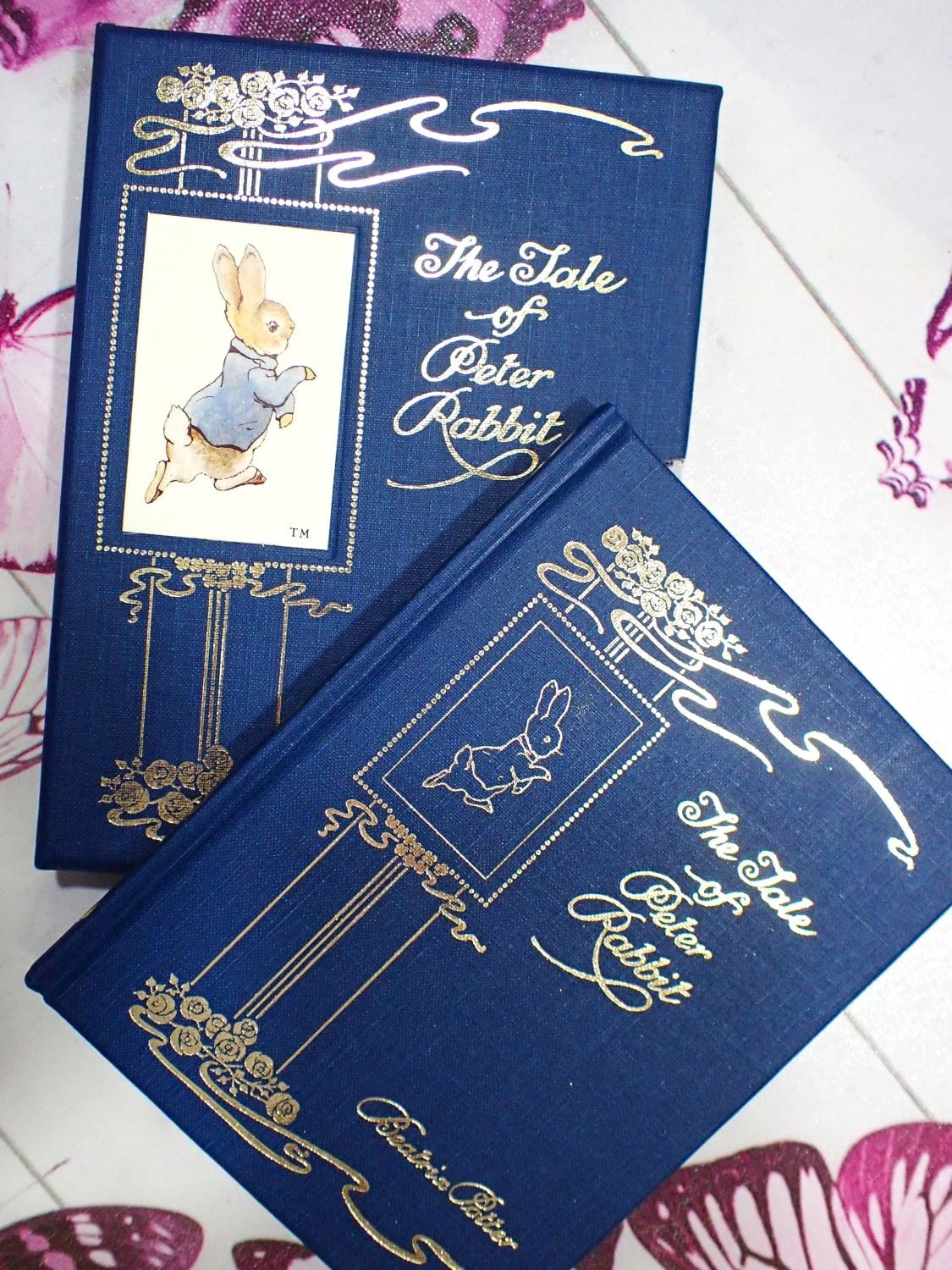 Slipcase and front cover of Vintage Children's Book The Tale of Peter Rabbit by Beatrix Potter Luxury Centenary Gift Edition