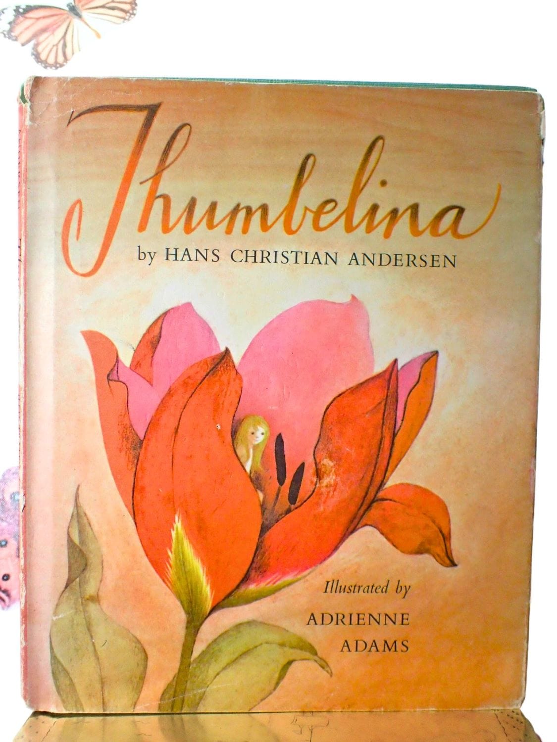Vintage Children's Book Thumbelina Hans Christian Andersen Fairytale illus. Adrienne Adams