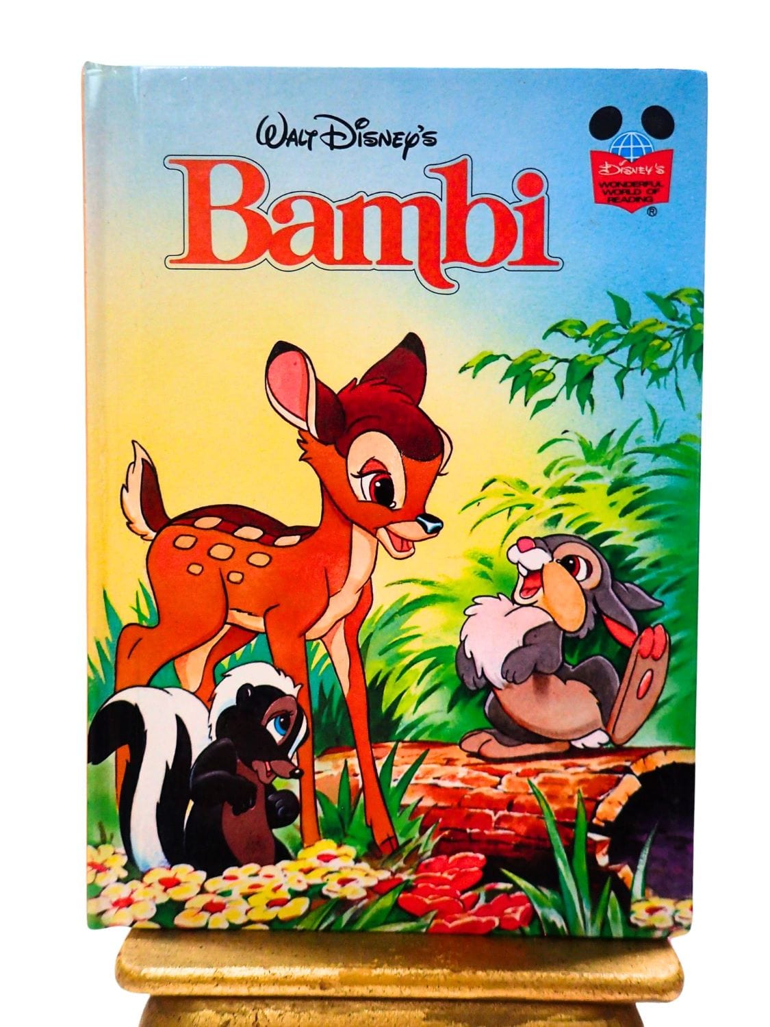 Vintage Children's Book Walt Disney Bambi with Thumper Disney's Wonderful World of Reading