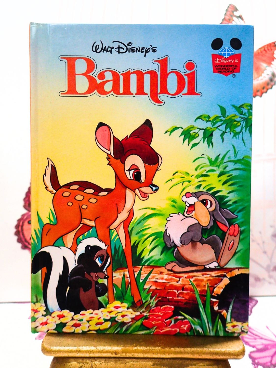 Vintage Children's Book Walt Disney Bambi with Thumper Disney's Wonderful World of Reading
