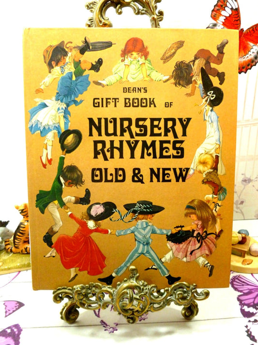 Deans Gift Book of Nursery Rhymes Old and New Adorable  1970s Full Page Colourful Childrens Illustrations First Edition
