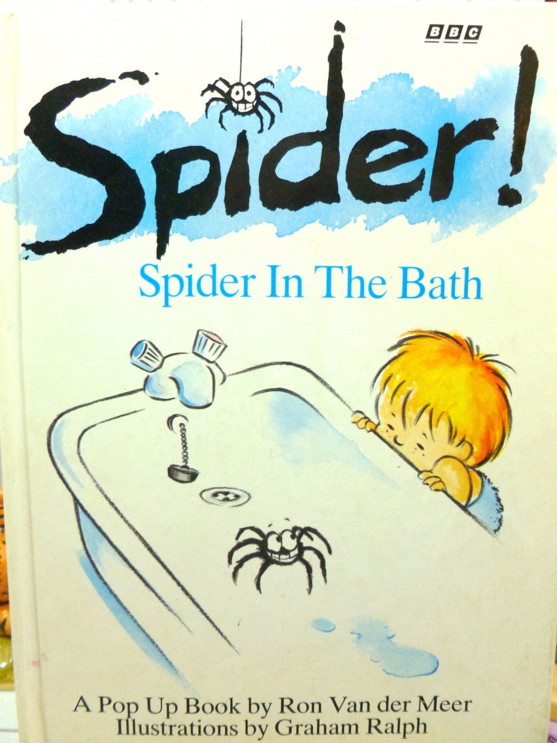 Spider in the Bath Classic Pop Up Book BBC 1st Edition Hardback 1991 Illustrated Song Words and Pictures Scarce