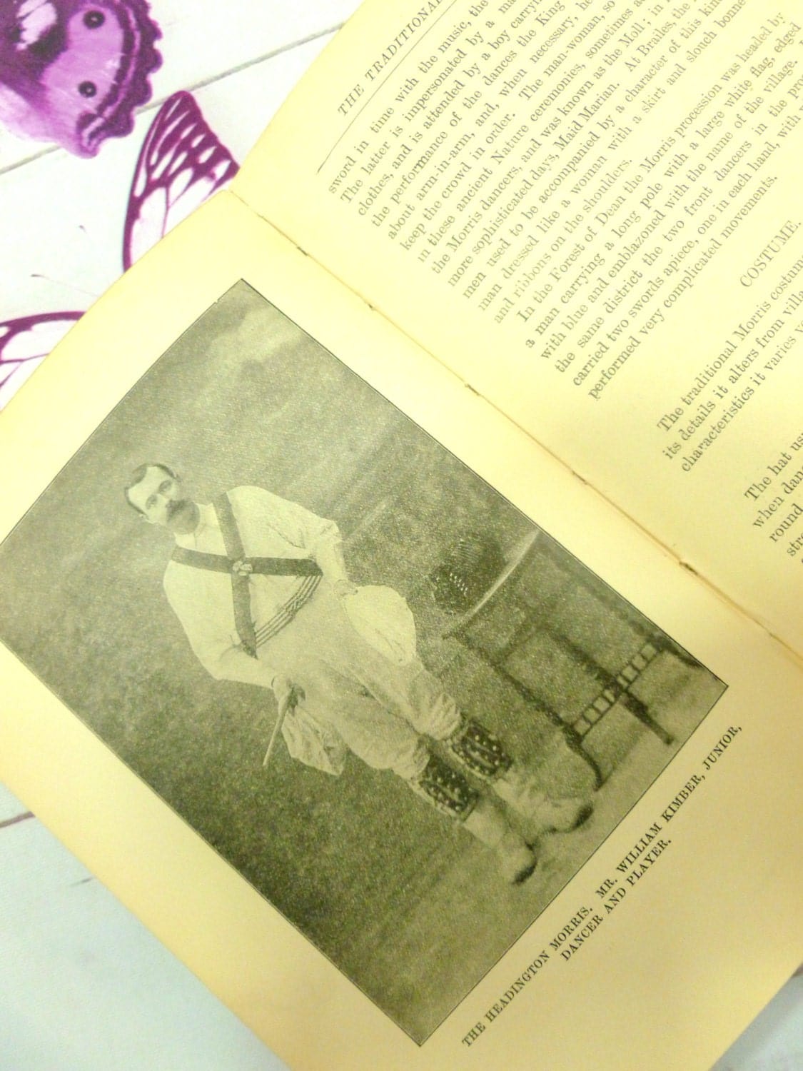 Antique Morris Dancing Book, The Morris Book by Cecil J Sharp Rare Original Edition Hardback dated 1912