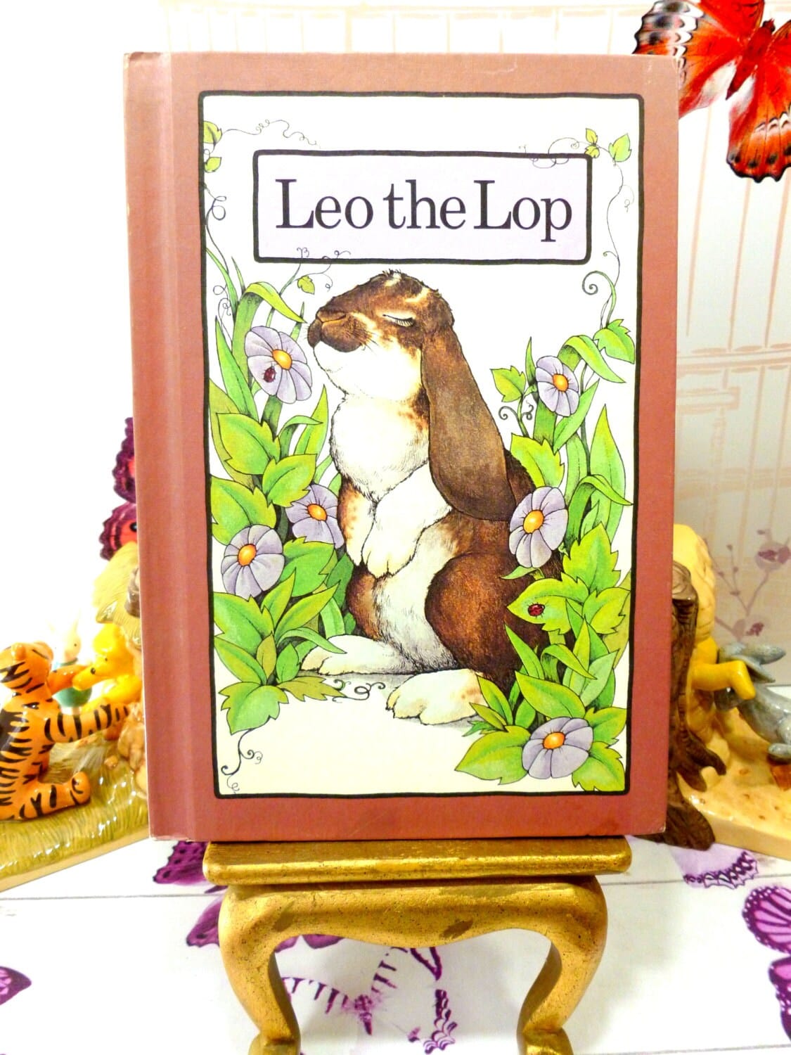 Lop Ear Rabbit Reading Leo the Lop Fun Lop Eared Bunny Rabbit Vintage Childrens Story Book Ha ...