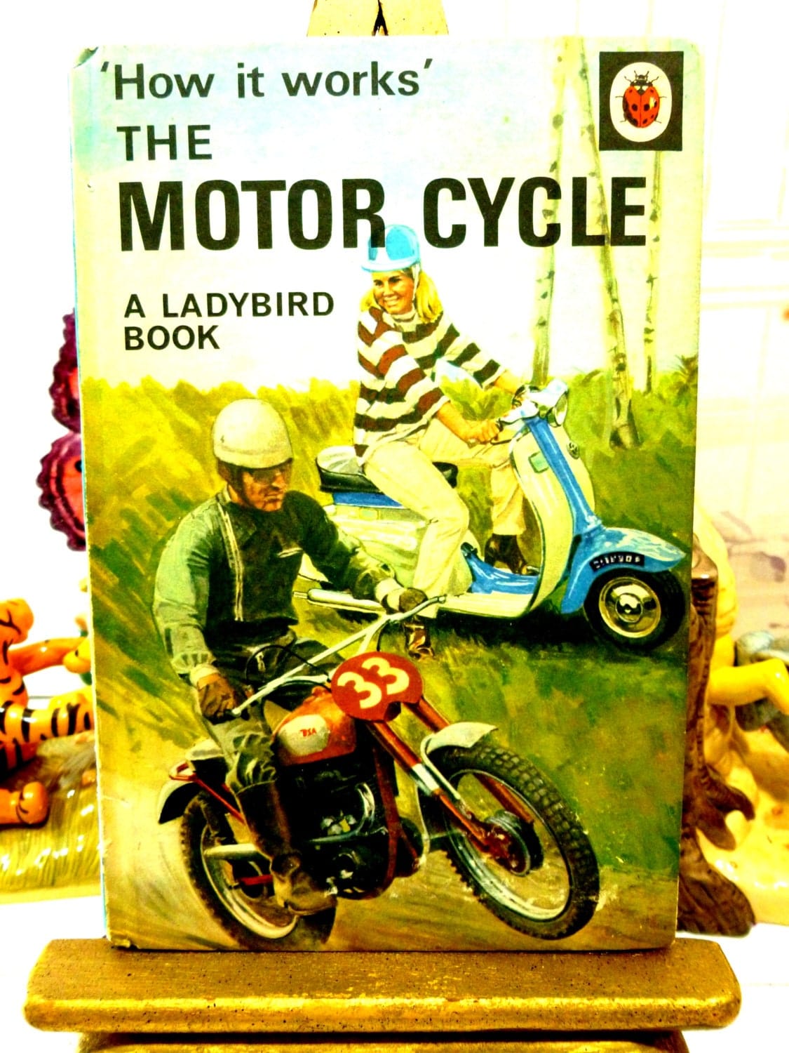 Vintage LadyBird Book The Motorcycle How it Works Series 654 How it works 1st Ed Matt Cover 1960s Bikes and Scooters