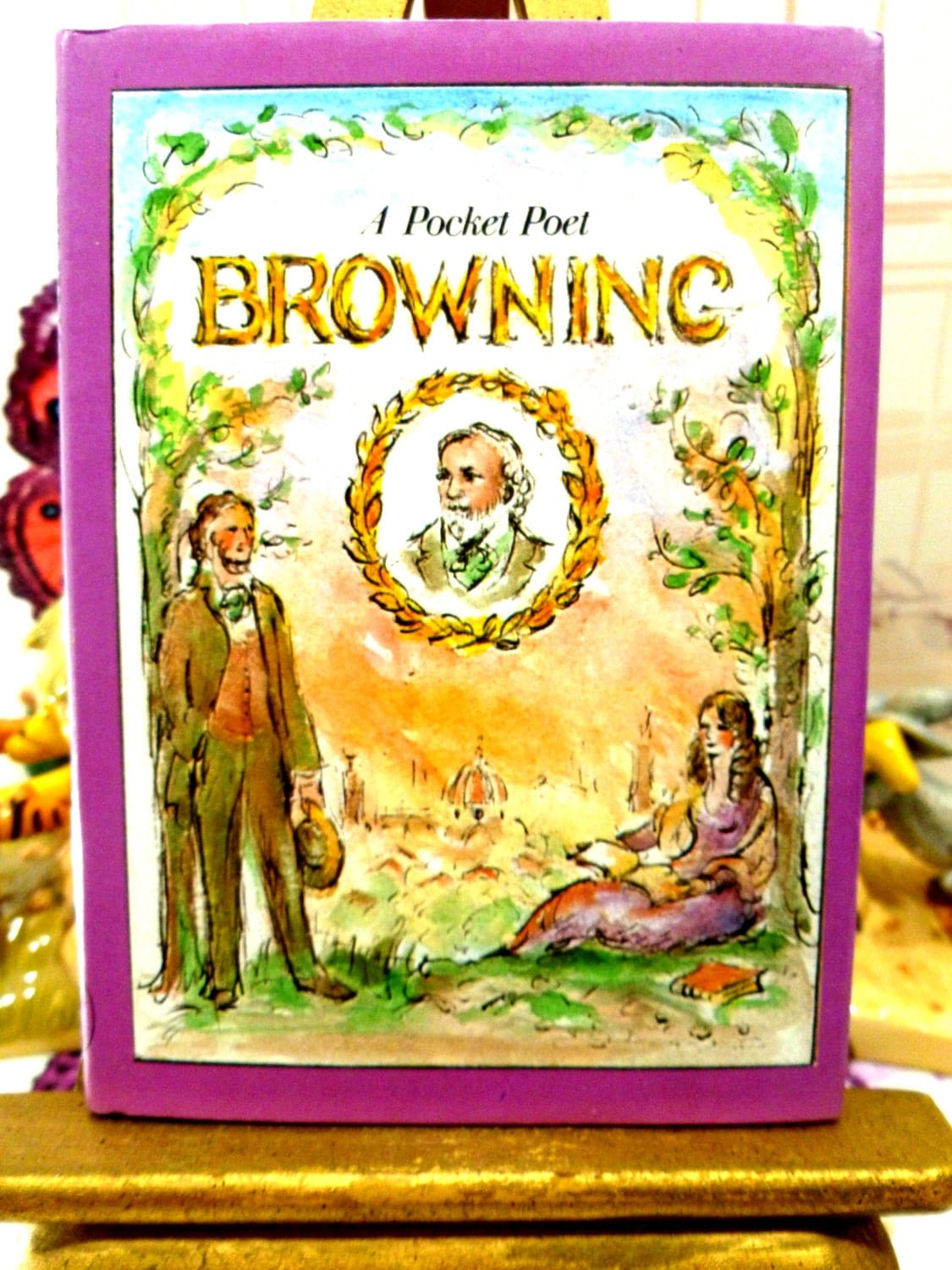 A Pocket Poet Browning Lovely Illustrated Vintage Hardback Poetry Book Robert Browning Romantic Gift Childe Roland