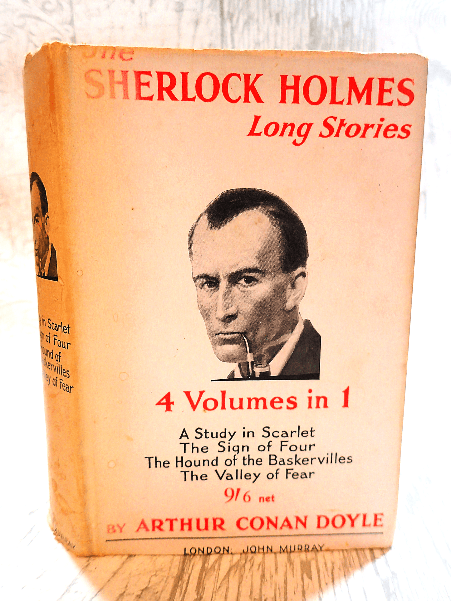 Sherlock Holmes Long Stories Arthur Conan Doyle Vintage Book Hound of Baskervilles Scarce Jacket
