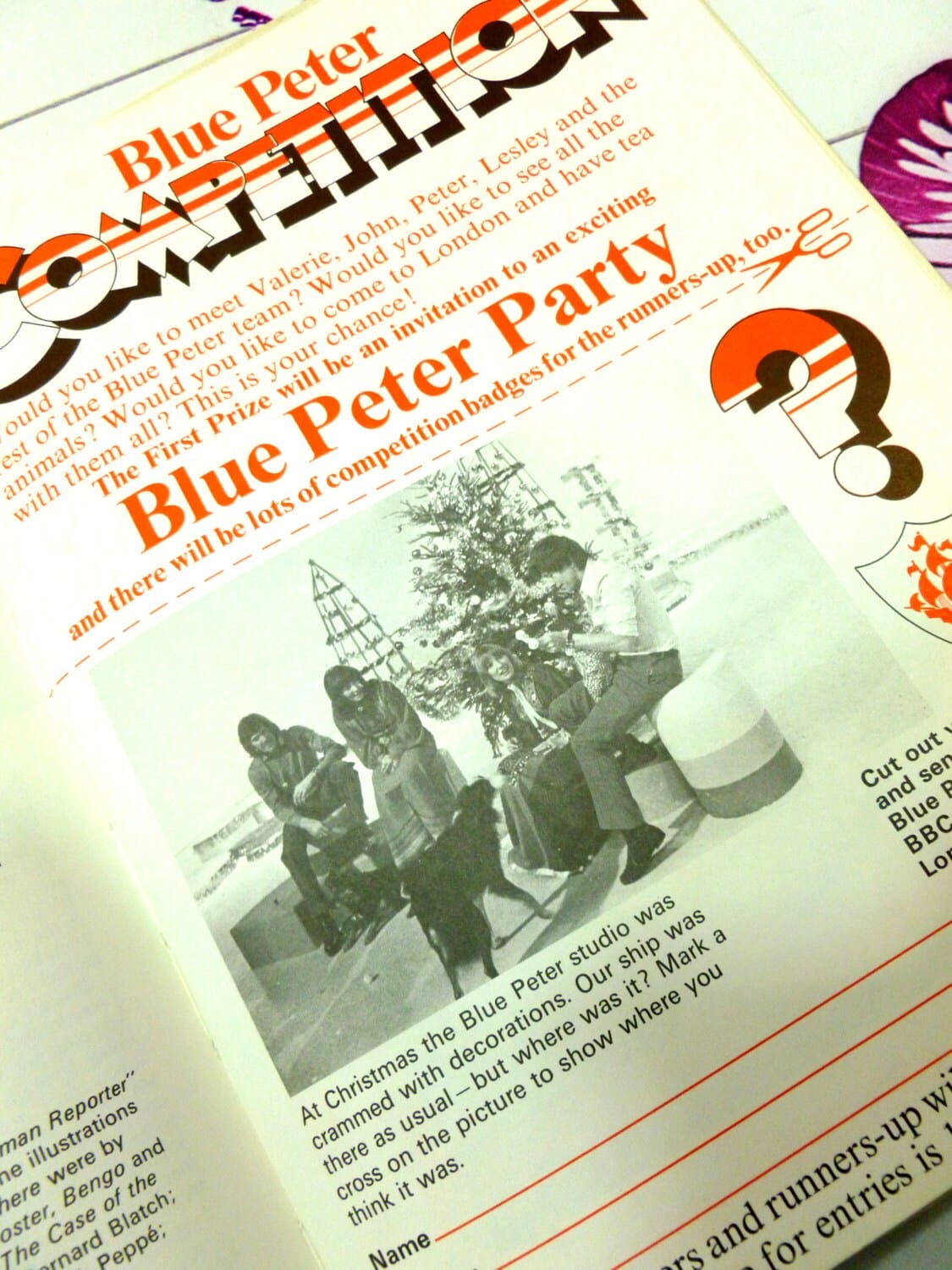 Blue Peter Tenth Book with Rare Paddington Story and Barbie or Sindy Garden Swing to make 1973 Annual