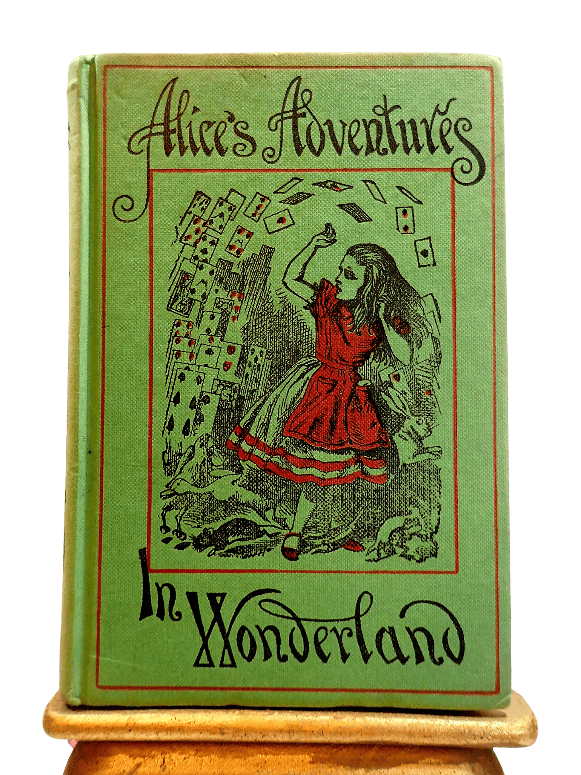 Front cover of Through the Looking Glass Lewis Carroll showing Alice and Humpty Dumpty