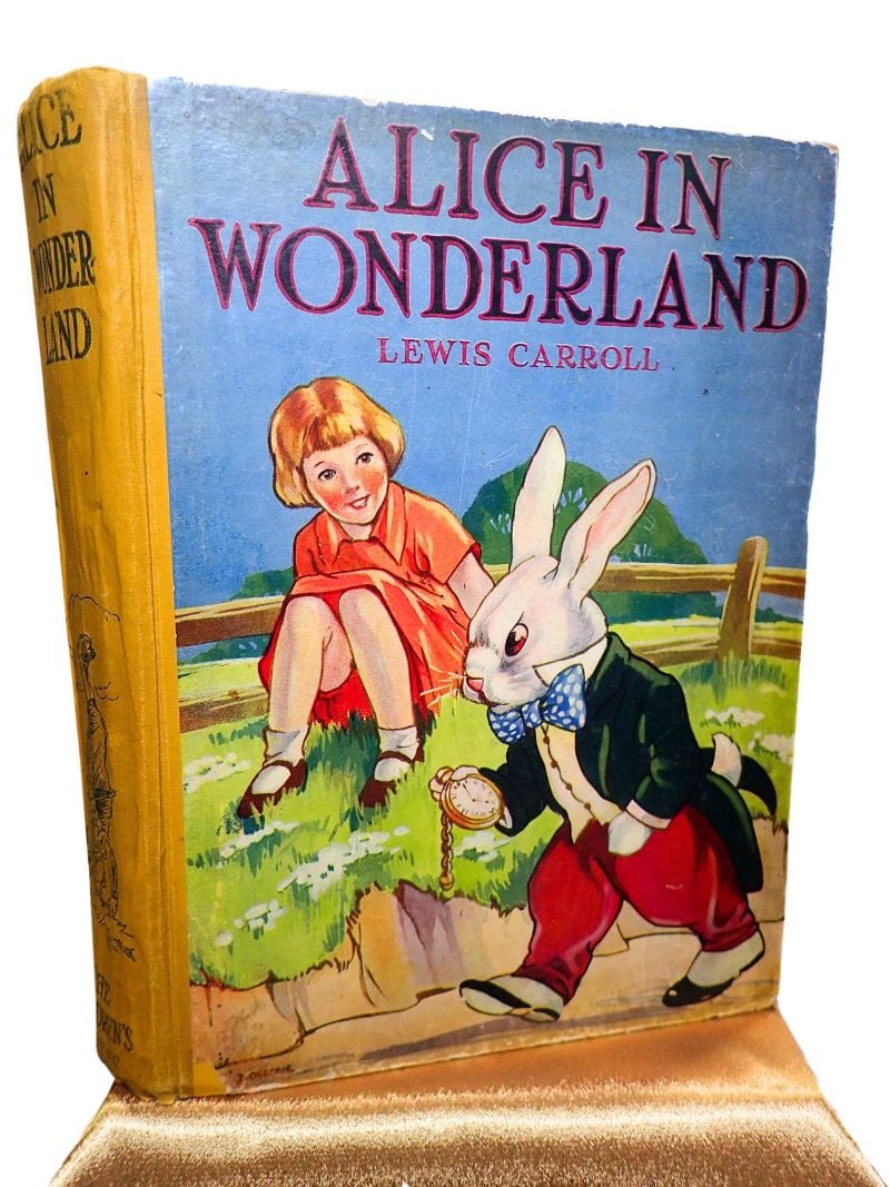 Antique Alice in Wonderland book by Lewis Carroll with Harry Rountree Illustrations