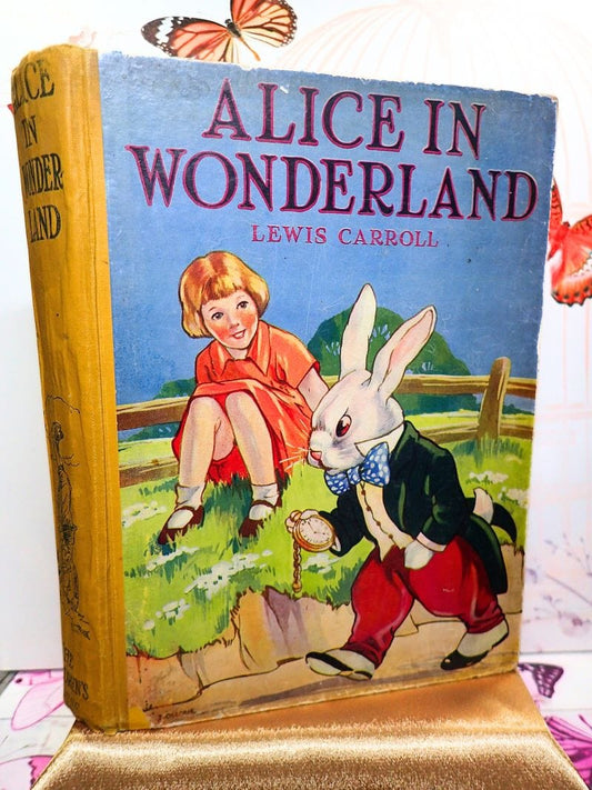 Antique Alice in Wonderland book with Harry Rountree Illustrations