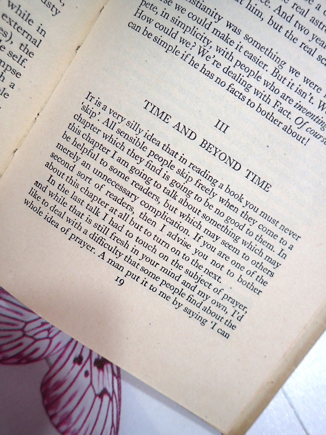 Page in the First Edition of Beyond Personality by C. S. Lewis Geoffrey Bles