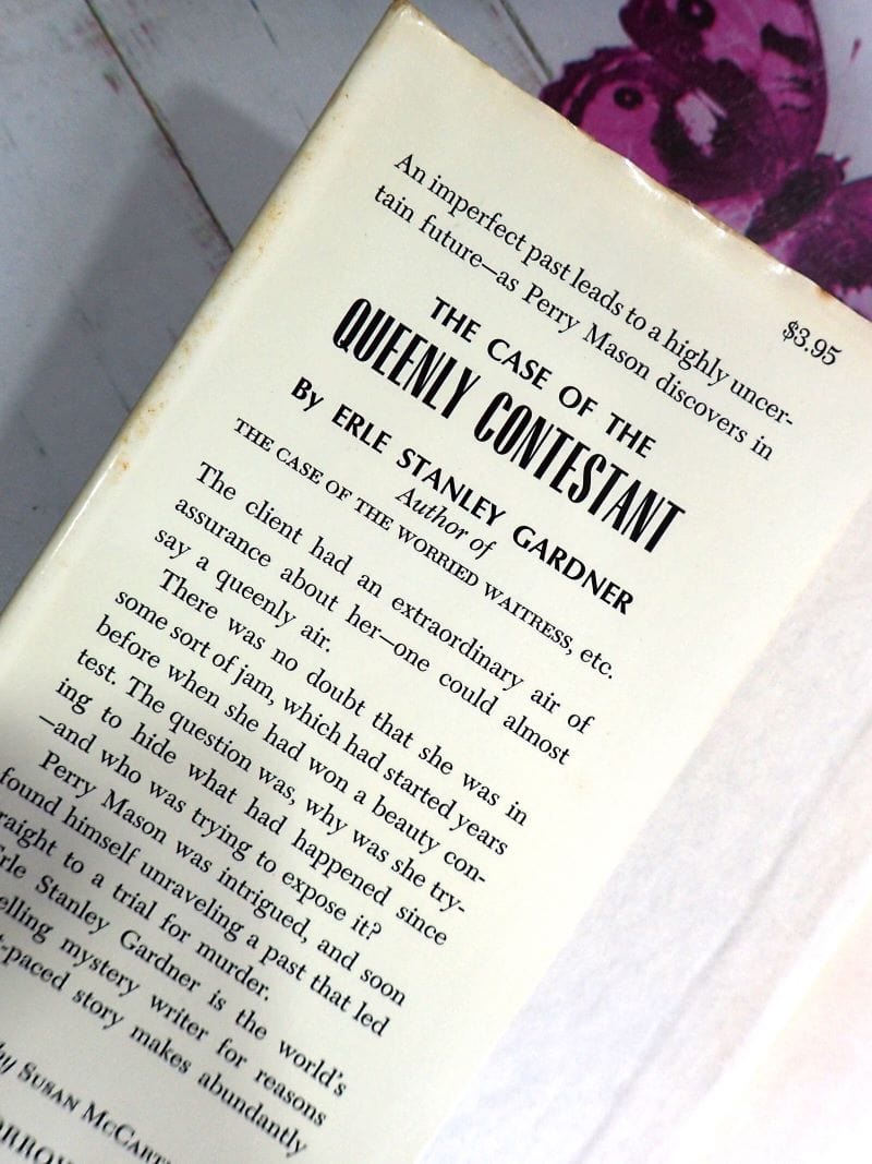 Sleeve text blurb for the Case of the Queenly Contestant