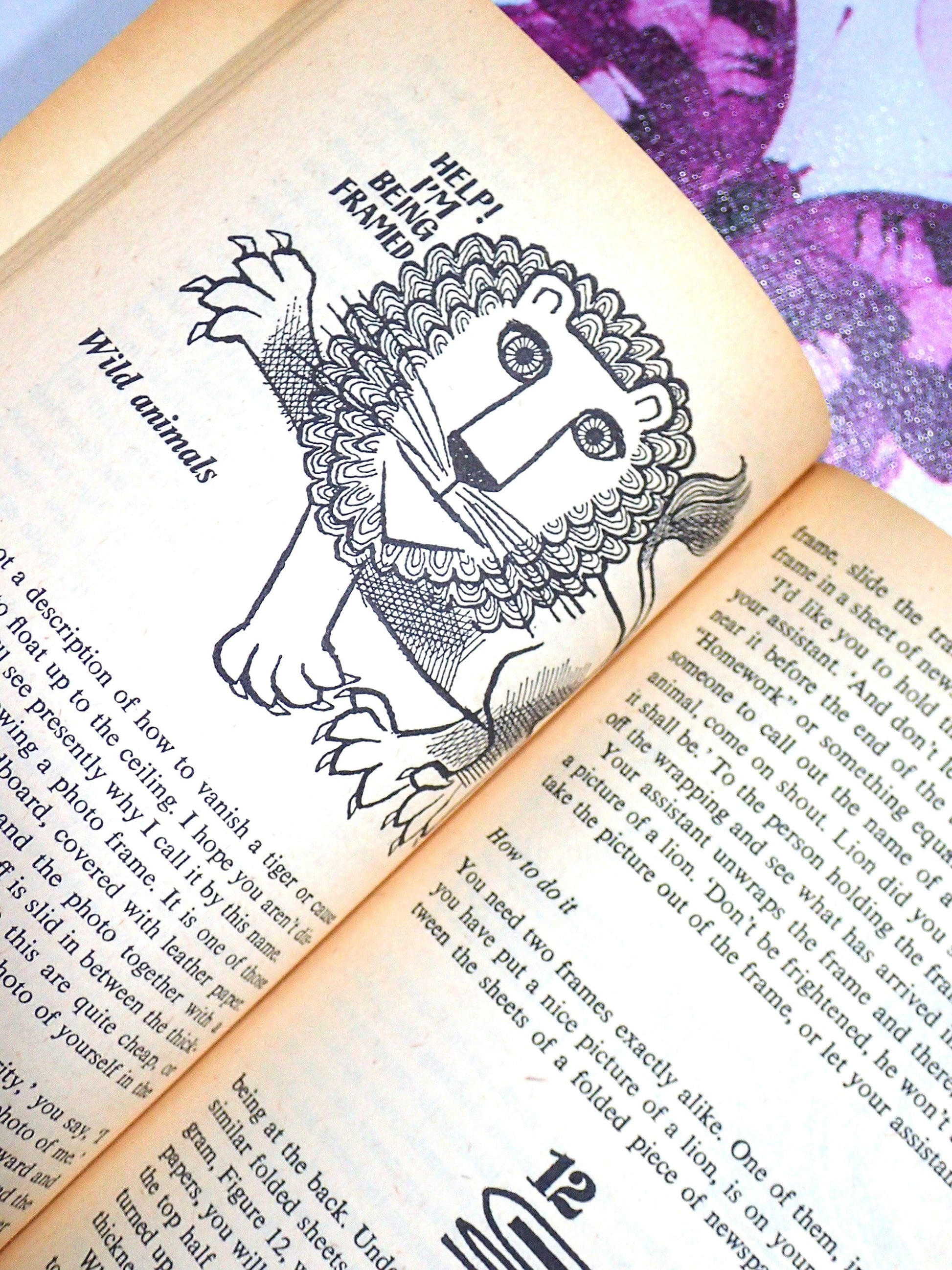 Lion-illustration-in-vintage-childrens-Puffin-Book-of-Magic
