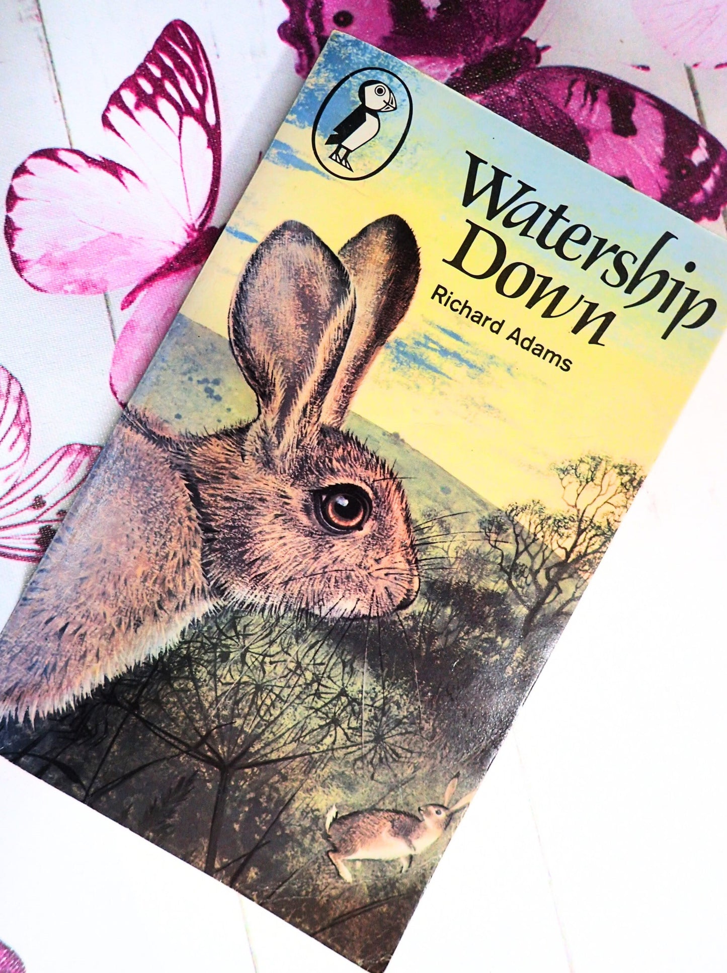 Front Cover of Watership Down by Richard Adams 1970's Pauline Baynes Illustration