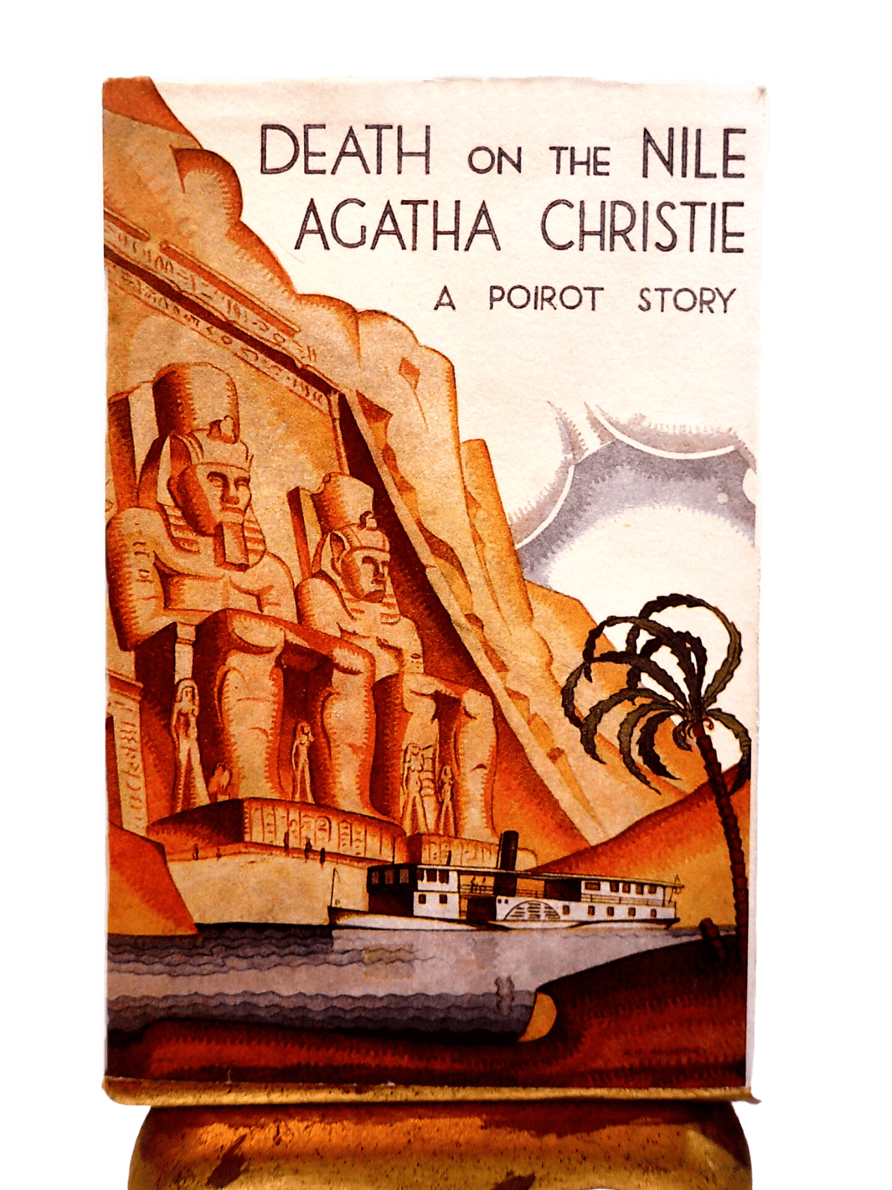 Front cover of Death on the Nile Agatha Christie Crime Club showing Egyptian Tombs