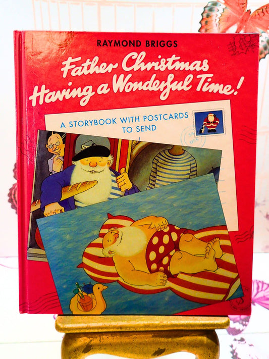 Father Christmas Having a Wonderful Time Raymond Briggs A Storybook with postcards to send first edition 1993.