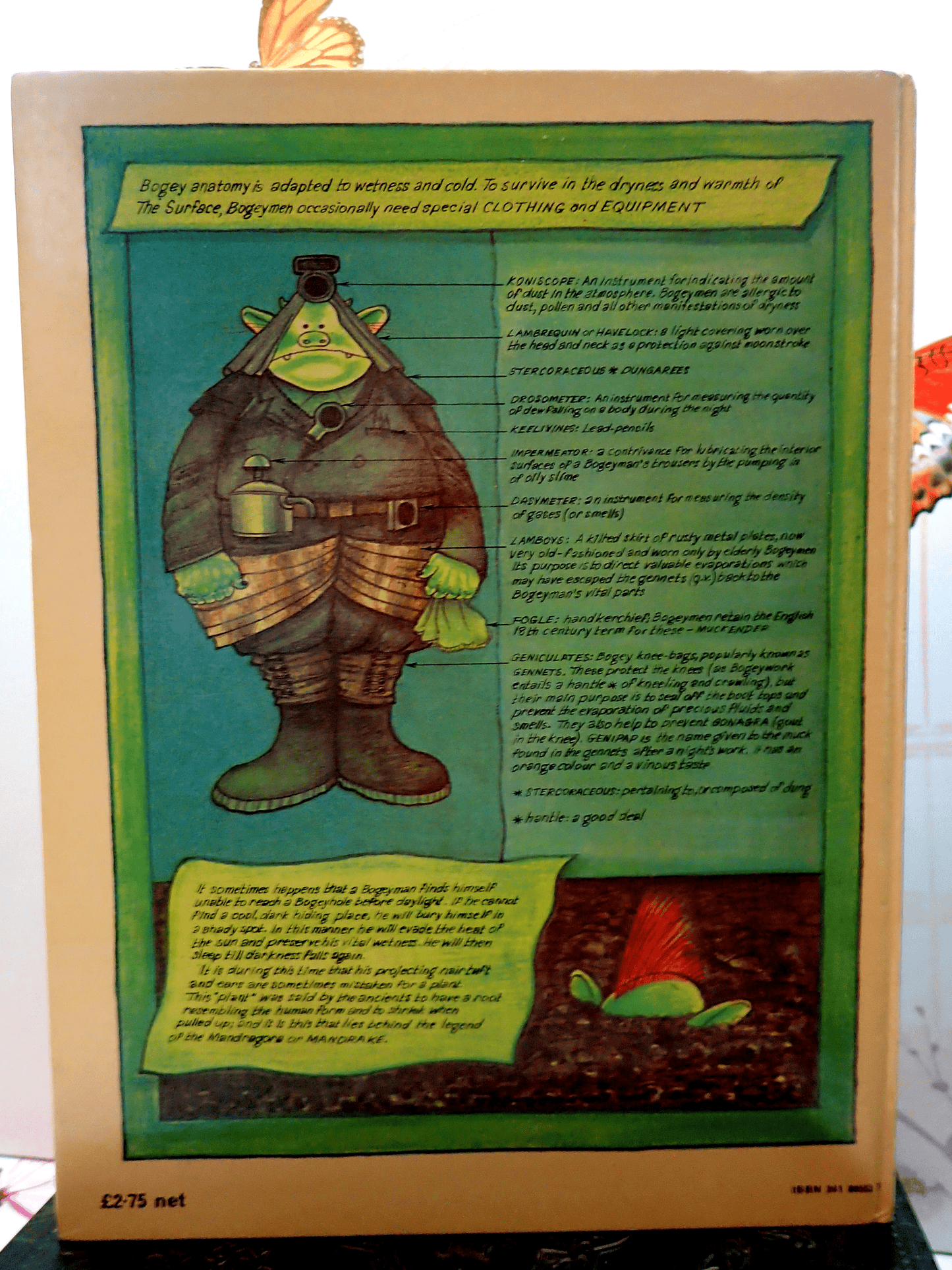Back cover of Fungus The Bogeyman Raymond Briggs First Edition Vintage Children's Book Snowman Author