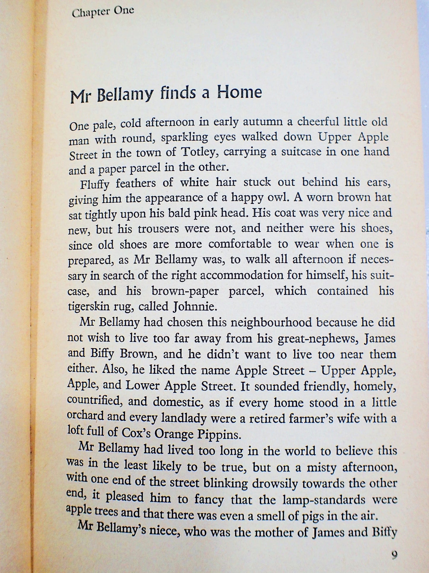 Chapter One, Mr Bellamy finds a home