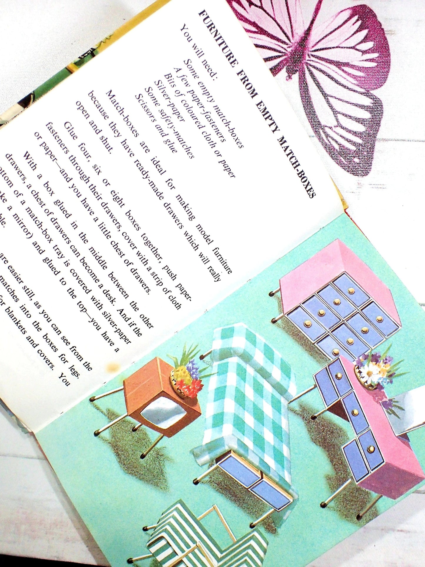 Furniture from empty matchboxes ladybird book